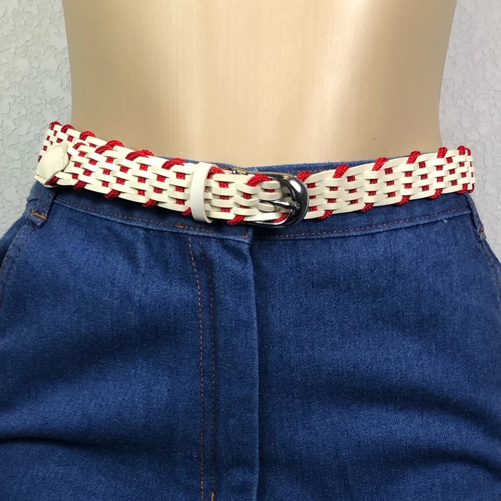 Vintage Braided Leather Belt